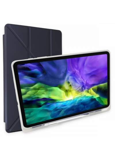 CLZ942 İpad Pro 12.9 (2020) Kılıf Kalemlikli Mars Tablet Kılıfı - Ürün Rengi : Mor