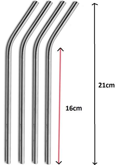 CLZ192 Çelik Pipet Paslanmaz Çelik Metal Meşrubat Pipeti Ve Pipet Temizleme Fırçası Seti 5 Parça