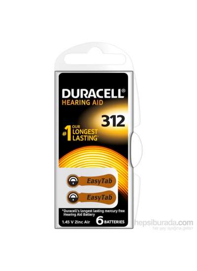 CLZ192 Duracell 312 Numara 6 Lı İşitme Cihazı Pili