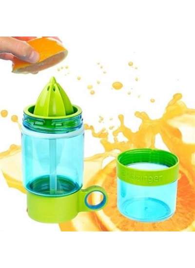 BUFFER® Narenciye Limon Sıkmalı Pratik Detoks Toksin Atıcı Su Matarası Spor Şişesi