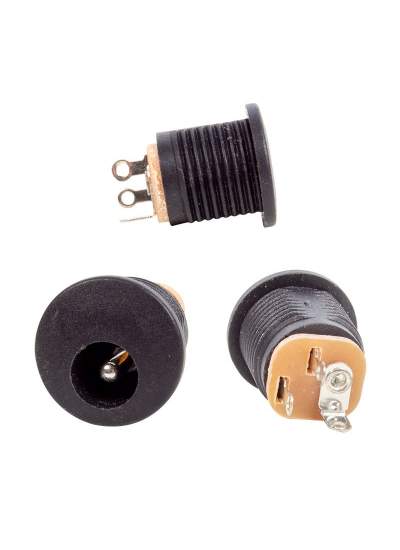 CLZ192 ADAPTÖR FİŞİ YUVARLAK SOMUNLU ŞASE 2.1MM  (IC-257) (4172)