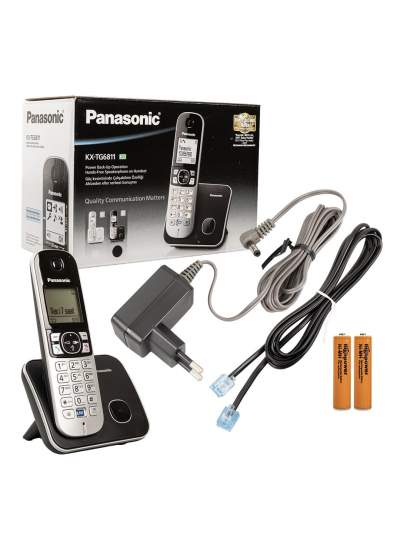 CLZ192 PANASONIC KX-TG6811 DECT SİYAH TELSİZ TELEFON (4172)