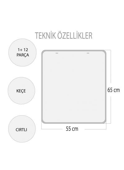 CLZ247 Taşıtları Öğreniyorum Keçe Cırtlı Duvar Panosu , Eğitici Oyuncak