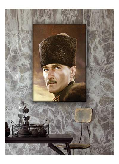 CLZ104 Mustafa Kemal Atatürk Kanvas Tablo  (70 x 50) cm