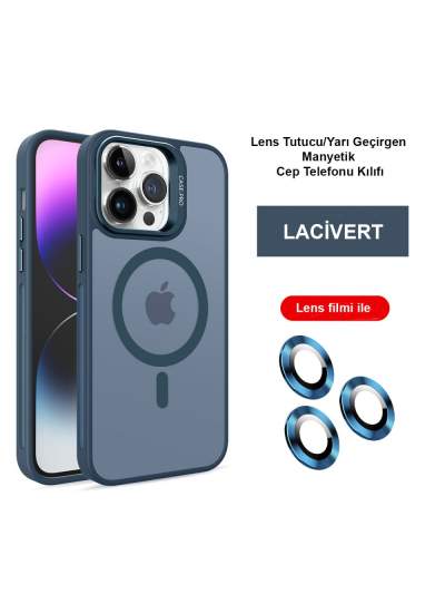 CLZ942 Joko İphone 14 Pro Kılıf Flet Lens Magsafe Kapak - Ürün Rengi : Siyah