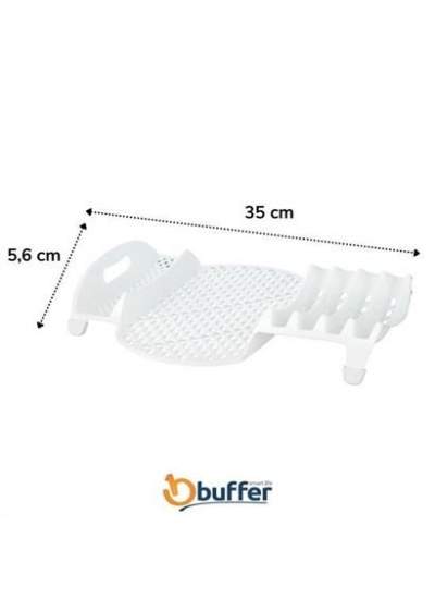 BUFFER® Lavabo Kenarı Fonksiyonel Tezgah Üstü Bardak Tabak Kaşık Kurutmalı Bulaşıklık Tabaklık