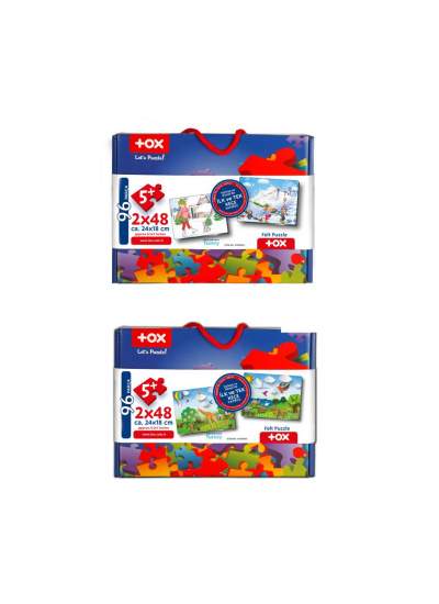 CLZ247 4 Set - 96 Parça  Kış ve Origami 5+ Keçe Yapboz - 5 Yaş Puzzle