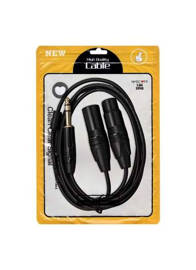 CLZ192 LD390A CANON ERKEK DİŞİ + 6.3MM STEREO ERKEK 1.5 METRE KABLO (4172)