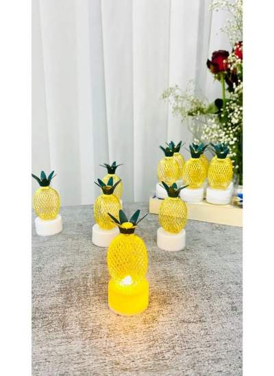 CLZ846 Hediyelik Led Ananas Metal 3 Adet