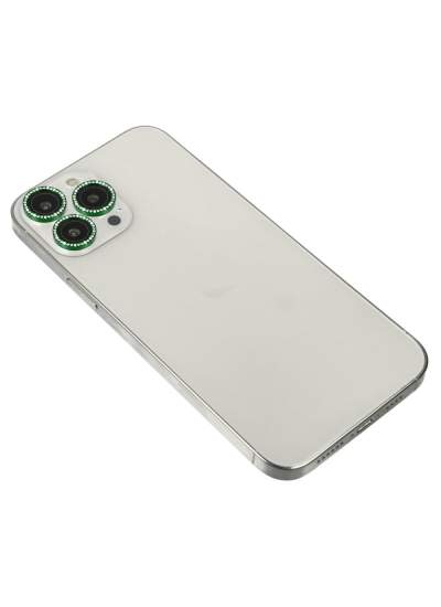 CLZ942 İphone 14 Pro Max Diamond Kamera Lens - Ürün Rengi : Yeşil