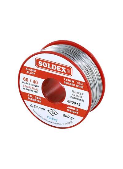 CLZ192 200 GR LEHİM İNCE 0,50 MM SOLDEX  SN60 PB40 (4172)