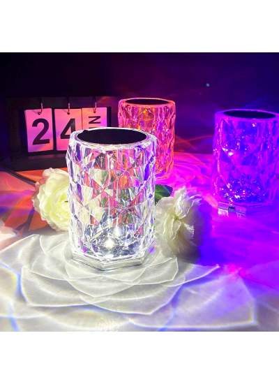 CLZ192 Rose Diamond Dokunmatik Gece Lambası 3 Renk (4172)