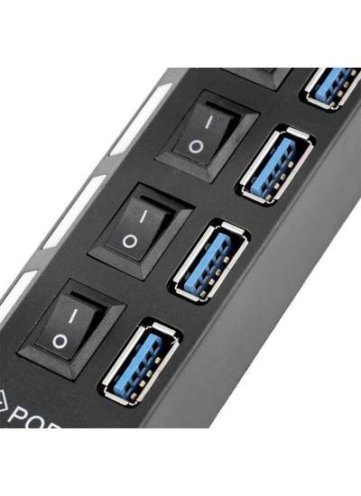 CLZ192 4 PORT ANAHTARLI USB 3.0 30 CM KABLOLU USB HUB ÇOKLAYICI (4172)