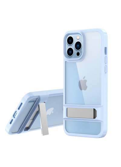 CLZ942 İphone 13 Pro Kılıf Rolet Stand Kapak - Ürün Rengi : Sierra Blue