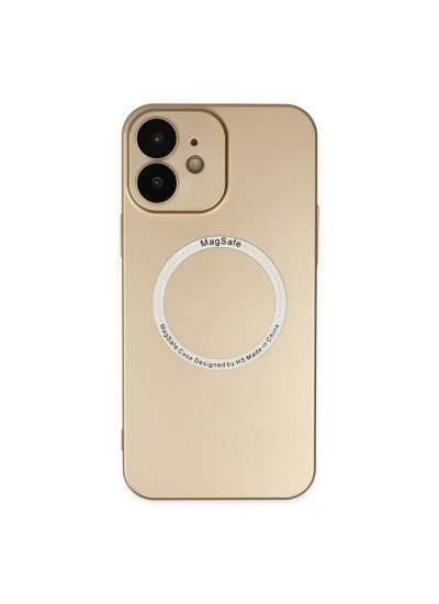 CLZ942 İphone 12 Kılıf Jack Magneticsafe Lens Silikon - Ürün Rengi : Gold