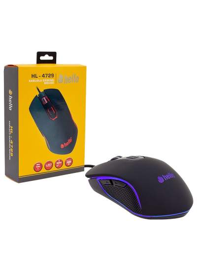 CLZ192 HELLO HL-4729 KABLOLU OYUNCU GAMING MOUSE (4172)