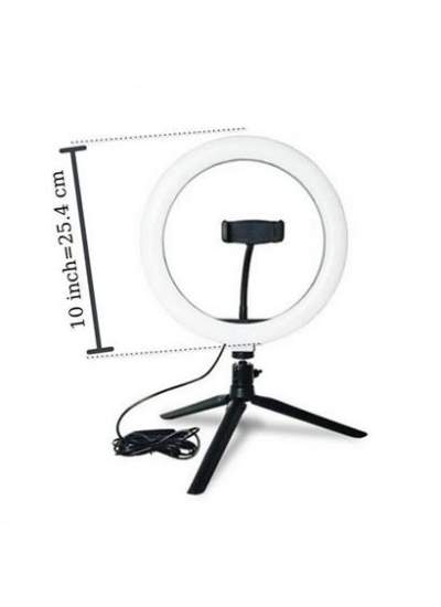 BUFFER® 10inç 26cm Youtube Instagram Tiktok Selfie  Stüdyo Video Fotoğraf Ring Light  Tripod Led Hal