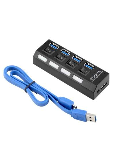 CLZ192 4 PORT ANAHTARLI USB 3.0 30 CM KABLOLU USB HUB ÇOKLAYICI (4172)