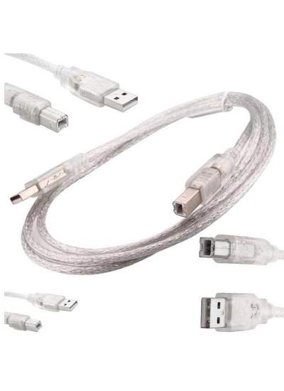 CLZ192 USB YAZICI KABLOSU 1.5 METRE 2.0V ŞEFFAF (4172)