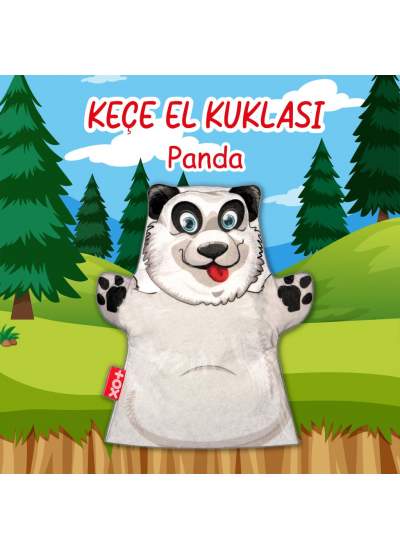 CLZ247  Panda Vahşi Hayvanlar Keçe El Kukla