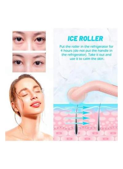 BUFFER®  Ice Roller Buz Silindiri Terapi Etkili Yüz Derma Masaj ve Cilt Soğutma Bakım Aleti