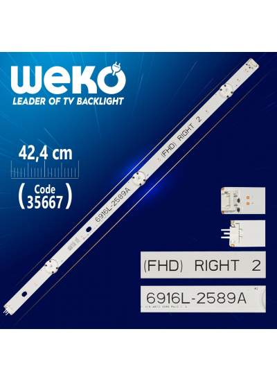 CLZ192 49 V16 ART3 2589 REV3.1 2 - 6916L-2589A (FHD) RIGHT 2 - 42.4 CM 3 LEDLİ - (WK-1146) (4172)