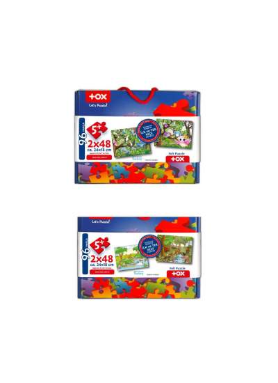 CLZ247 4 Set - 96 Parça  Orman ve Baykuş 5+ Keçe Yapboz - 5 Yaş Puzzle