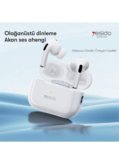 CLZ942 Yesido Tws16 Kablosuz Airpods Kulaklık - Ürün Rengi : Beyaz