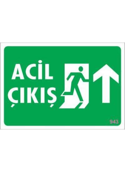 CLZ202 Acil Çıkış Uyarı Levhası 17,5x25 KOD:943