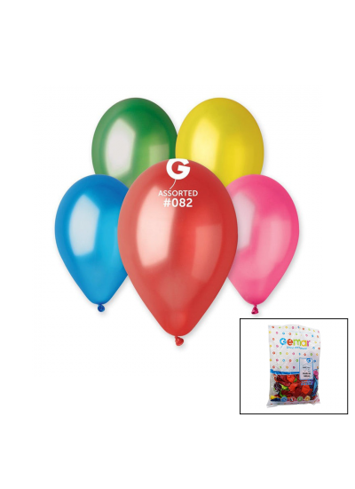 CLZ192 GM-110-82 METALİK - KARIŞIK BALON 11&apos;&apos; - 28CM - 100 PARÇA (4172)