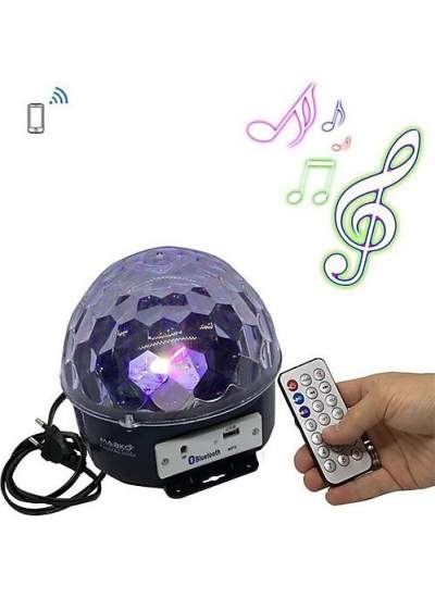 CLZ192 Bluetooth Sd Aux Usb Led Disko Lamba Topu Speaker (4172)