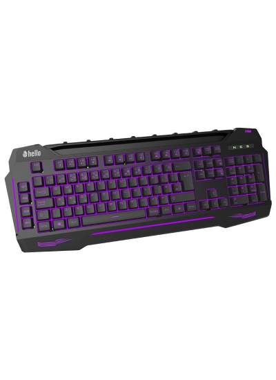 CLZ192 HELLO HL-4616 4 MAKRO TUŞLU 3 RENK IŞIKLI KABLOLU GAMING OYUNCU KLAVYE (4172)