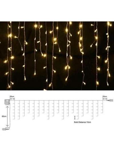 BUFFER® 8 Fonksiyonlu 16 Saçaklı Perde Led 3 x 1 (Günışığı)