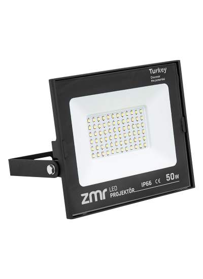 CLZ192 ZMR 50 WATT 6500K IP66 150* IŞIK AÇISI 220 VOLT SİYAH SLİM KASA LED PROJEKTÖR (4172)