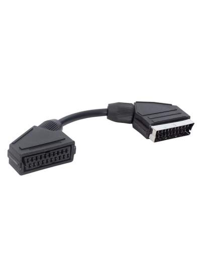 CLZ192 SCART ERKEK SCART DİŞİ ARA KABLO 20 CM ELEKTROMER (4172)