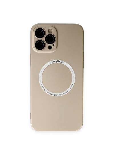 CLZ942 İphone 12 Pro Max Kılıf Jack Magneticsafe Lens Silikon - Ürün Rengi : Gold