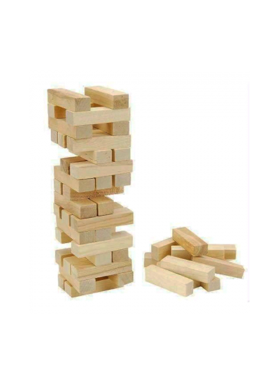 CLZ192 54 PARÇA  AHŞAP DENGE JENGA OYUNU (4172)