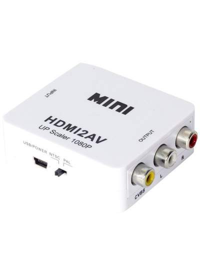 CLZ192 HDMI TO RCA ÇEVİRİCİ CONVERTER MİNİ MODEL PLASTİK KASA 1920X1080 (4172)