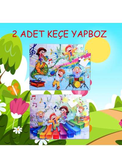 CLZ247  Müzik 5+ Keçe Yapboz - 5 Yaş Puzzle