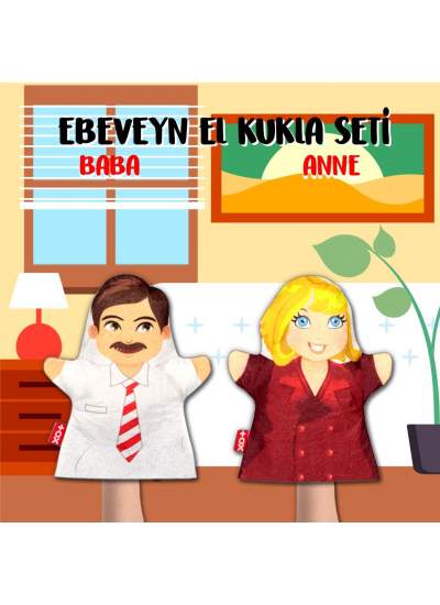 CLZ247 2 Parça  Ebeveyn El Kukla Set , Eğitici Oyuncak