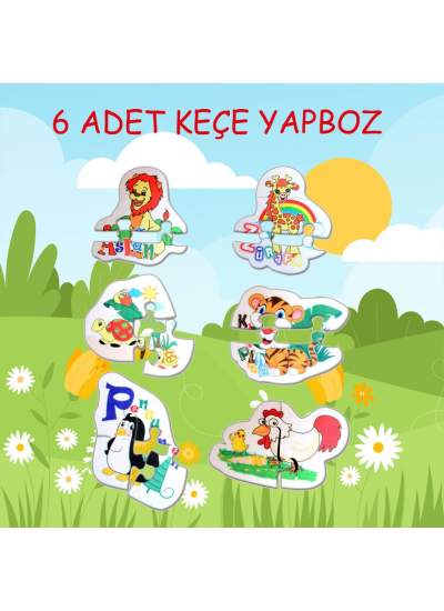 CLZ247  Hayvanlar 2+ Keçe Yapboz - Puzzle