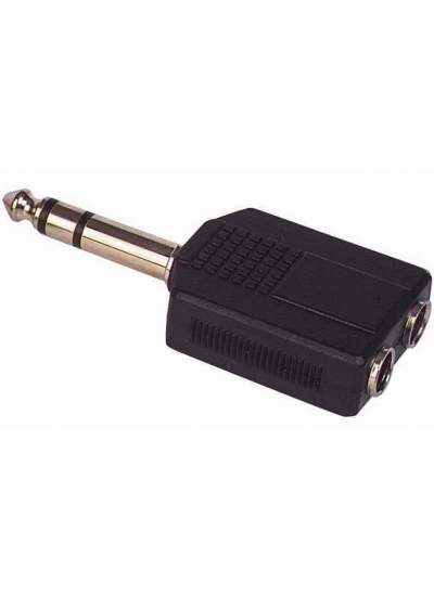 CLZ192 6.3 MM STEREO ERKEK / 6.3 MM STEREO DİŞİ X 2 ÇEVİRİCİ JACK (4172)