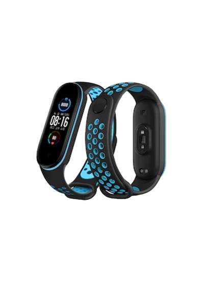 CLZ942 Xiaomi Mi Band 5 Spor Delikli Kordon - Ürün Rengi : Siyah-Beyaz