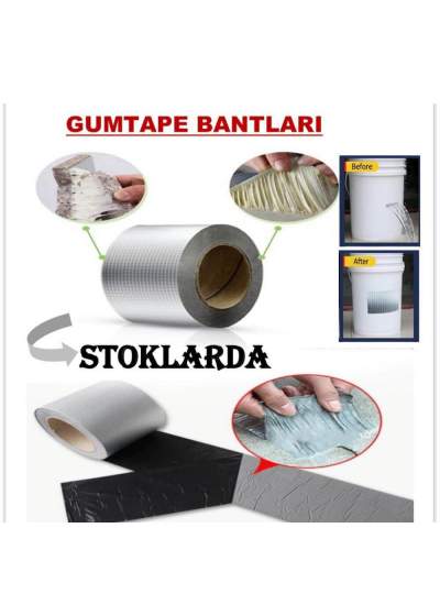 CLZ192 Gum tape Sakız Bant 48 mm x 2 metre Alüminyum Tamir Bandı (4172)