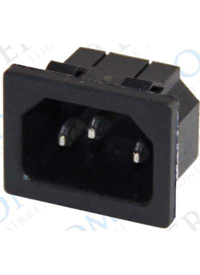 CLZ192 C14 POWER SOKET ERKEK KULAKSIZ AS-04 (IC-212B) (4172)