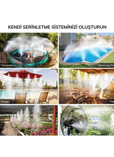 CLZ192 10 Metre Kendin Yap Balkon Veranda Çardak Kamelya Sulama Serinletme ve Nemlendirme Sistemi (4172)