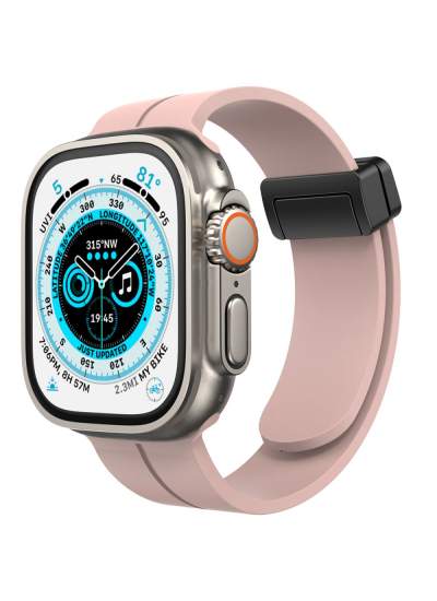 CLZ942 Apple Watch 44mm Kr412 Elegance Stylısh Kordon - Ürün Rengi : Koyu Yeşil