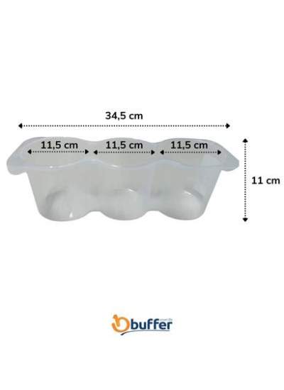 BUFFER® 3 Bölmeli Taşınabilir Dolap İçi Plastik Kavanoz Organizer Düzenleyici