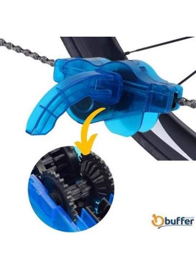 BUFFER® Bisiklet Zincir Dişlisi Koruyucu Pas Sökücü Temizleme Fırçası Aparatı Bakım Seti 4 Parça