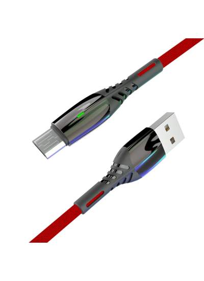 CLZ942 S91 Ledli Micro Usb Kablo 1m 2.4a - Ürün Rengi : Siyah